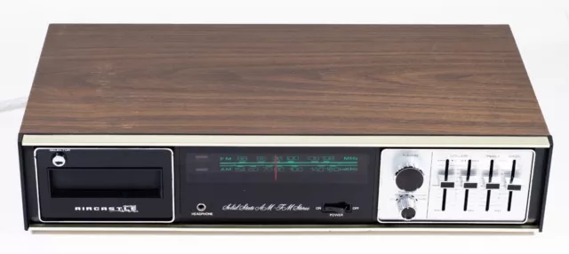 Vintage Aircastle 8 Track Tape Player AM FM Stereo Receiver System Tested Works