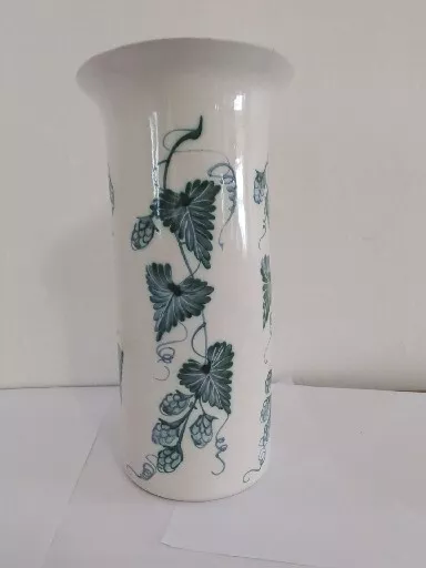 Rye Pottery Vase Studio Pottery Hops Design  Vintage 50s 60s Approx 9" Tall
