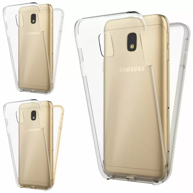 NALIA 360° Handy Hülle für Samsung Galaxy J3 2017, Case Schutz Cover Tasche Etui