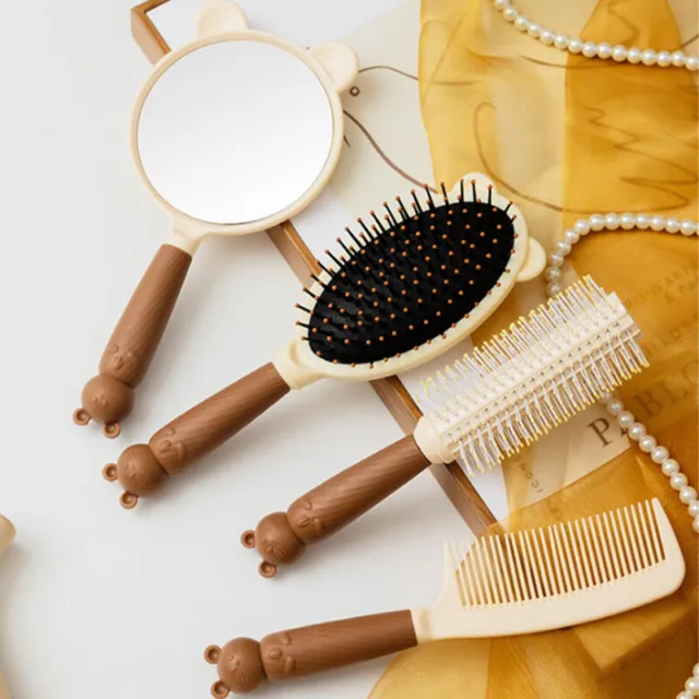 Comb Set Plastic Handheld Makeup Mirror Curly Hair Airbag Air Cushion Comb ❤TH