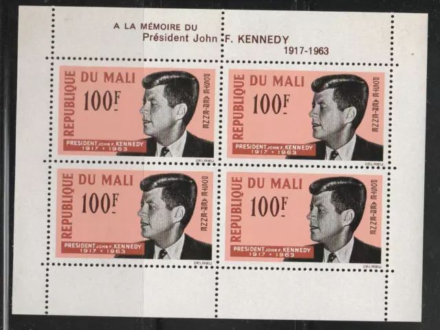 Mali Stamps 1964 John F Kennedy 1St Death Anniversary Ss Mnh - Misc22-421