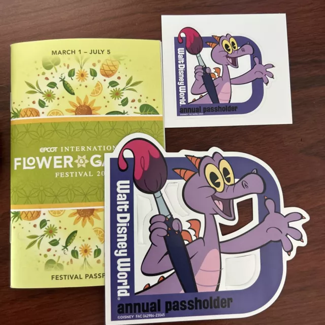 NEW 2023 Walt Disney World Annual Passholder FIGMENT Magnet, Sticker & Passport