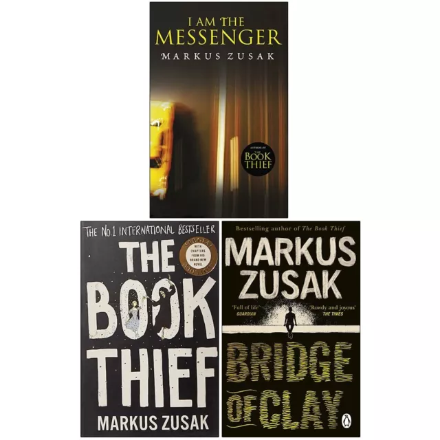 Markus Zusak Collection 3 Books Set I Am Messenger, Bridge of Clay, Book Thief