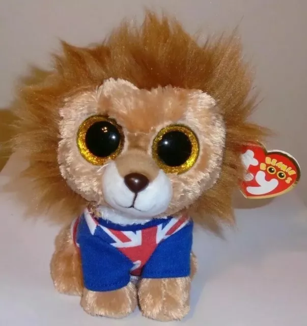Ty Beanie Boos - HERO the Lion 6" (UK Exclusive) NEW - MINT with MINT TAGS