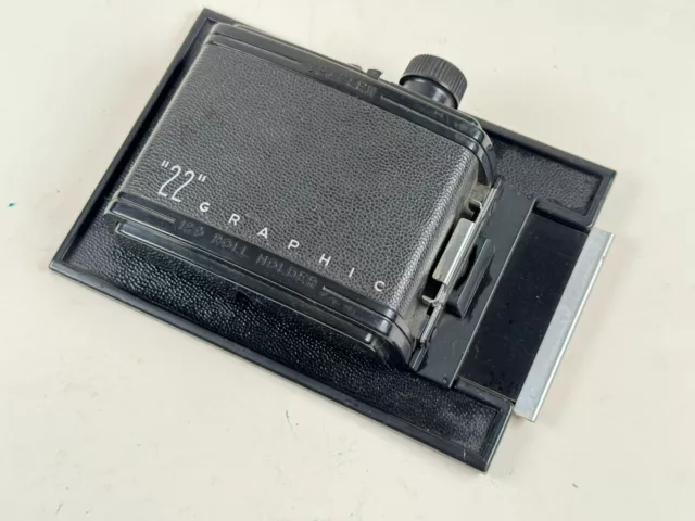 Graflex Graphic "22" 120 Roll Film Holder for 4x5.  Excellent condition!