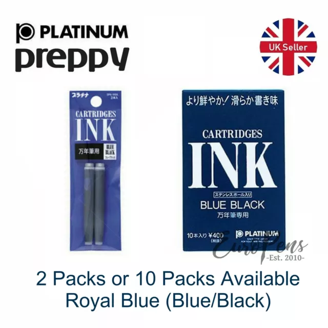 Platinum Blue Ink cartridges Pigment Cartridge Ink (Box of 10) - Uk Seller