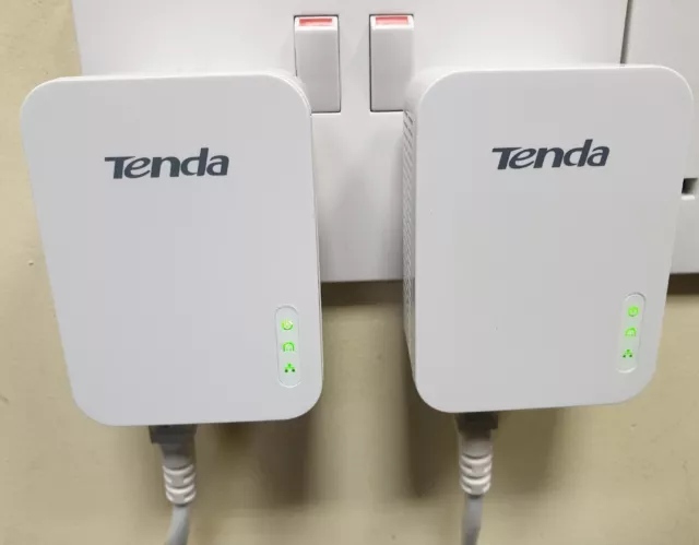 Tenda PH3 (Twin pack) Gigabit Powerline Adapter Kit 1000 Mbps + Ethernet Cables