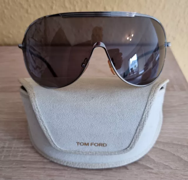 Tom Ford Rex TF101 D92 Gunmetal Aviator XL Sonnenbrille/Sunglasses Good Conditio