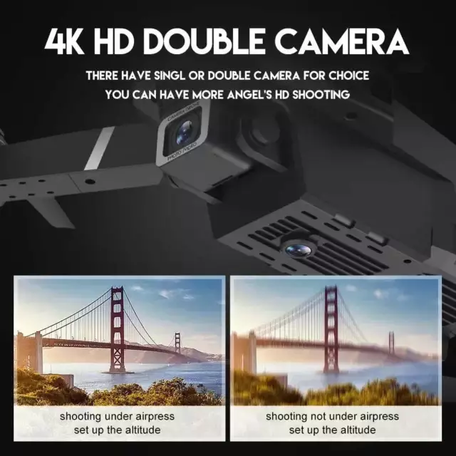 Drone 4K/1080P/ Double camera HD Camera/Pliable Hélicoptère WIFI FPV 3