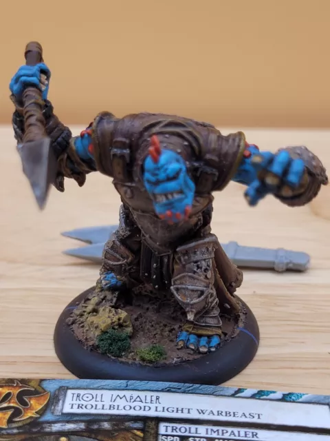 Warmachine Trollbloods Troll Impaler Well Painted Privateer Press Hordes PP 2