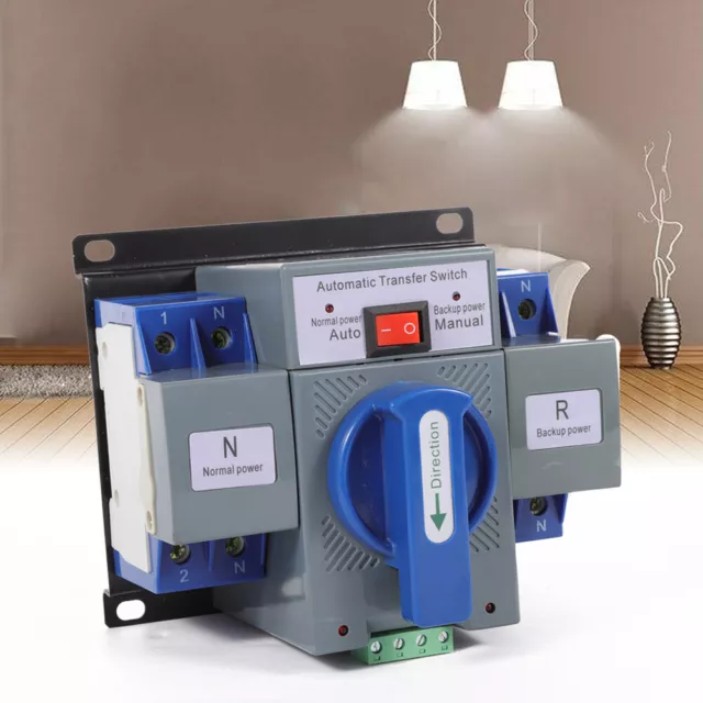 Dual Power Automatic Transfer Switch 2P 63A AC-33iB Manual Transferschalter 220V