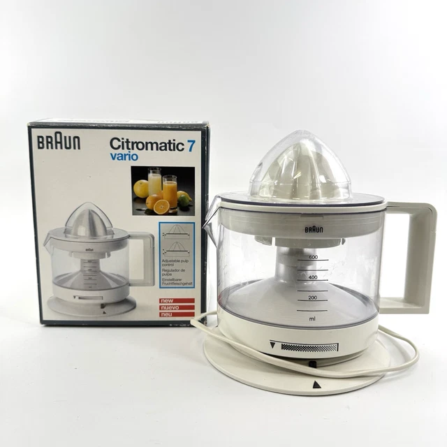 Girmi SR05 - Presse-Agrumes Électrique 25 W | 500 Ml, Double Cône, Rotation Bidirectionnelle, Entièrement Démontrable - Blanc/Rouge