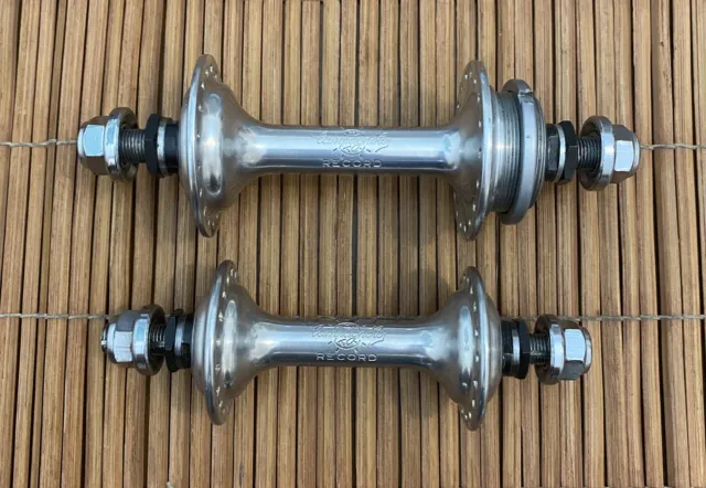 Beautiful Vintage Campagnolo Record Pista Low Flange Track Hubs - 36H