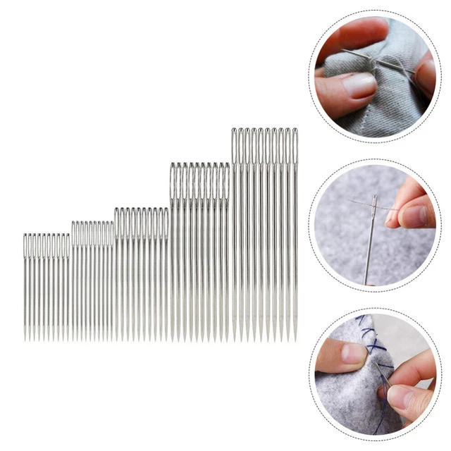 30Pcs Self Threading Needles, Embroidery Needles For Hand Sewing, 6