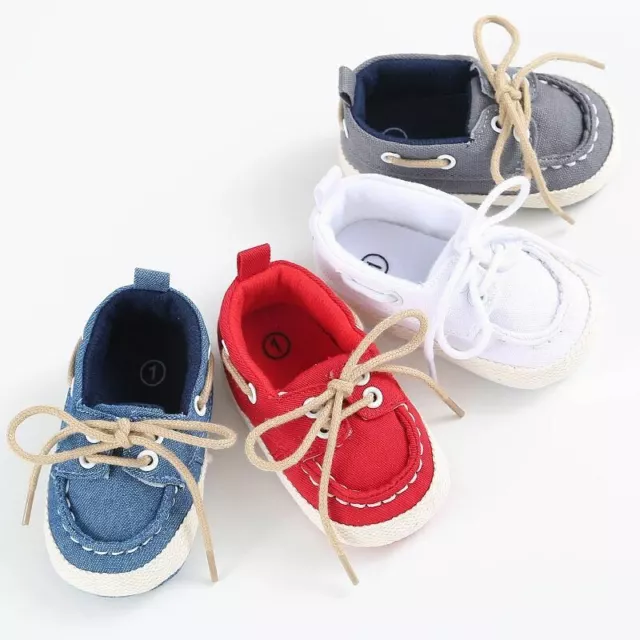 Bébé Nouveau Né Garçon Fille Jeans Semelle Souple Enfant Chaussures Pré-marche