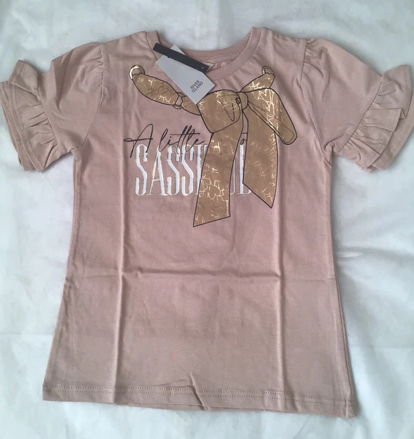 River island mini girls aged 2-3 years beige faux leather skirt outfit BNWT 3