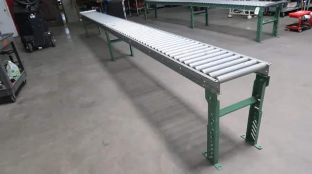 Rapistan Galvanized Roller Conveyor Size 240 x 18.5 In