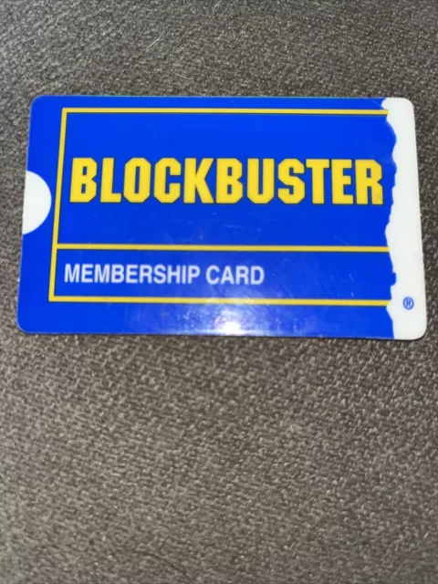 Blockbuster Video Membership Card Blue Yellow White
