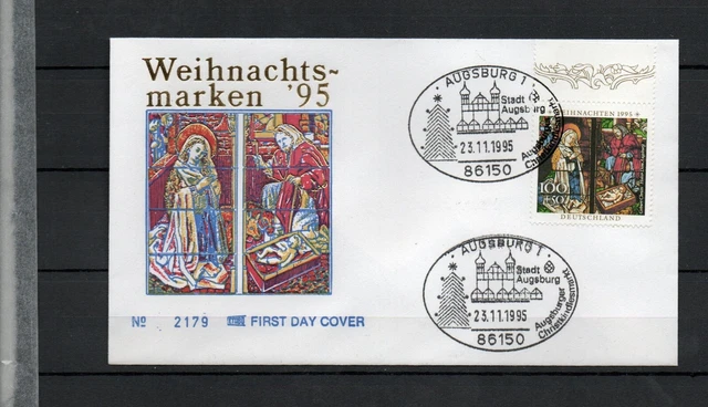 Bund Sonderbrief MiNr.  1832  Weihnachten Christi Geburt   SST Augsburg