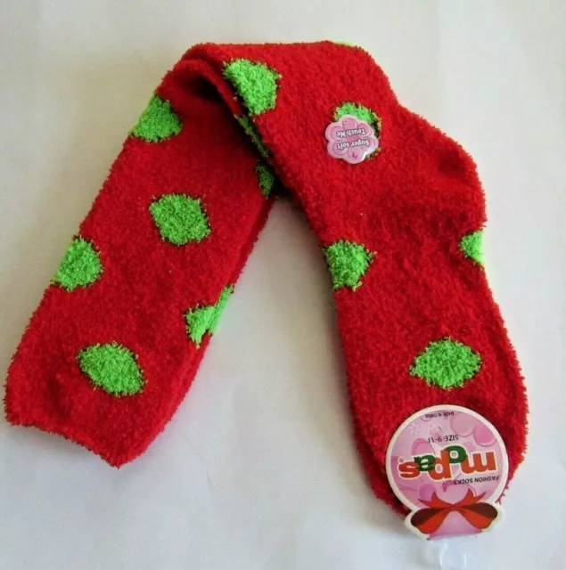 Mopas Fashion Socks Super Soft size 9-11 Long below knee NEW with Tags Red/green