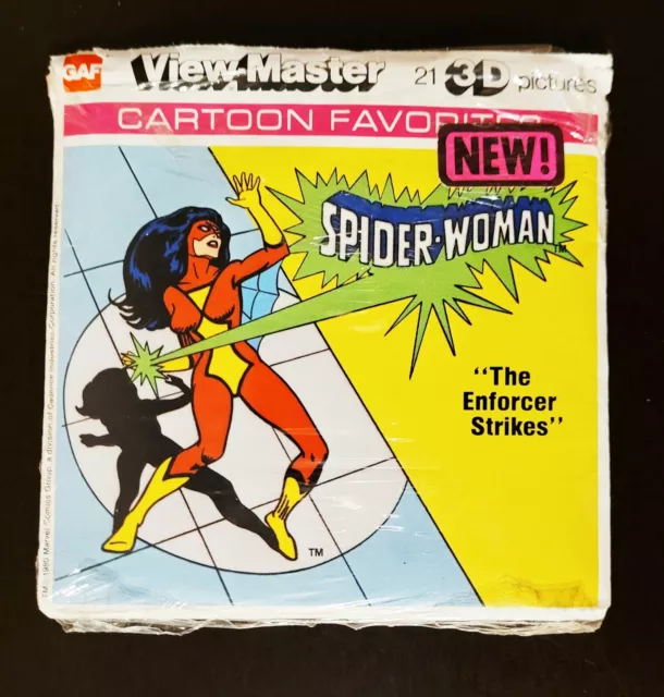 Cartoon🎬Viewmaster MARVEL🎬Spider-Woman "The Enforcer strikes" 🎬Rare GAF Set