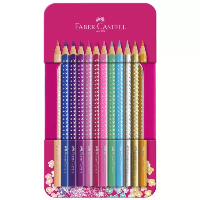 FABER-CASTELL Dreikant-Buntstifte SPARKLE, 12er Etui Faber-Castell 201737 (40054