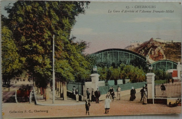 Cherbourg 50 CPA Station Inlet And L'Avenue François Millet Good Condition