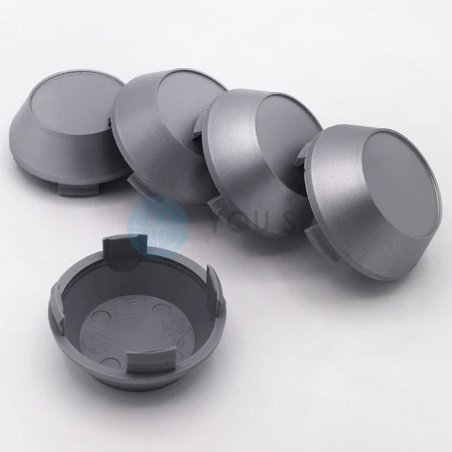 8x Hub Caps – Grey – 60.0mm To 56.0mm – Z05 Style – For Wheel Rims