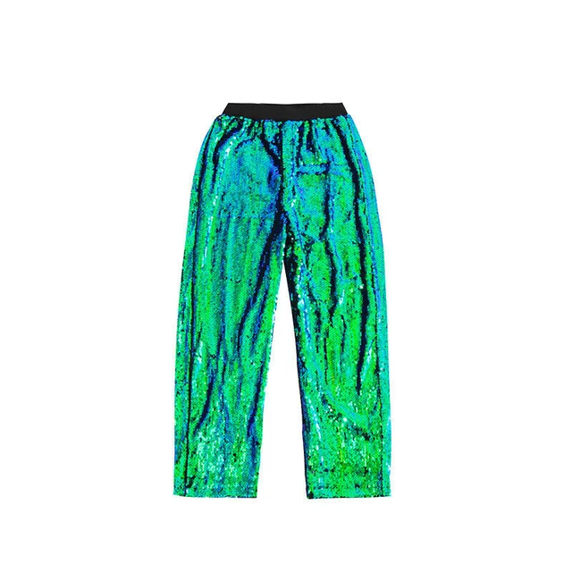 Unisex Ragazze Brillantini Paillettes Pantaloni Hip Hop Jazz Danza Abiti per la