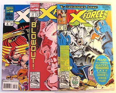 X-Force Lot of 3 #13,17,Annual 3 Marvel (1992) 1st Series Comic Books