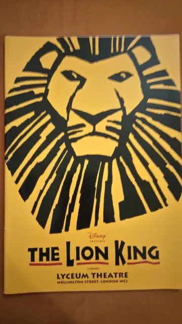 The Lion King Musical Programme. Lyceum Theatre