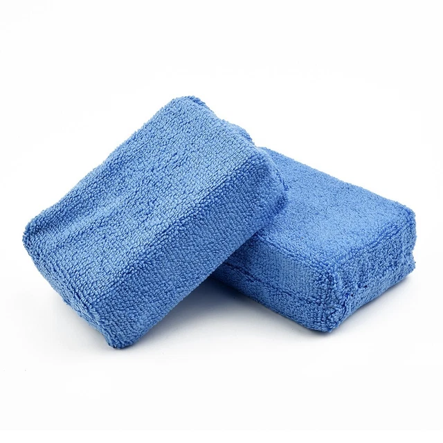4/8 * Polishing Wax-Polish Blue-Microfiber Applicators Sponge Pads Car Wash