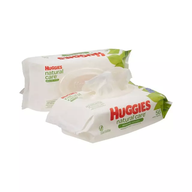 Huggies Natural Care Fragrance Free Baby Wipes, 112 Total Wipes 56 Count...