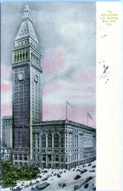 New York City Postcard The Metropolitan Life Building 140 1910 AR99