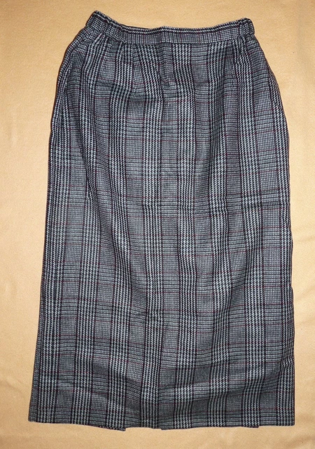 Jupe à carreaux Jean Bailly pure laine classique vintage taille 38 - neuve