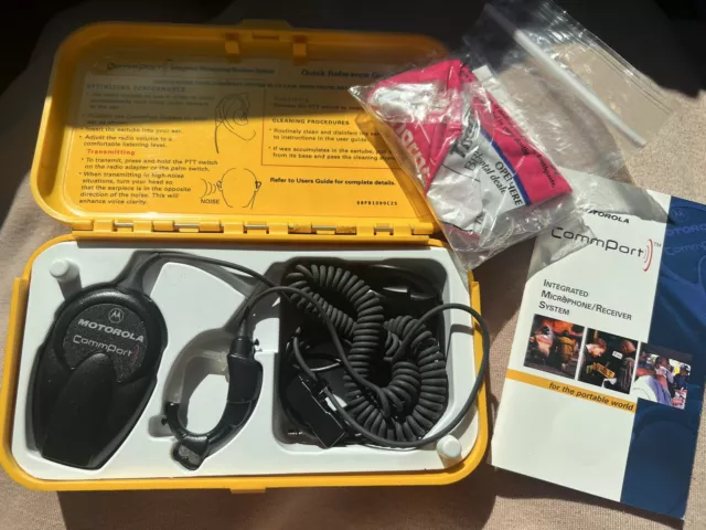 NEW Motorola NTN8819B CommPort Ear Microphone Receiver System w/case