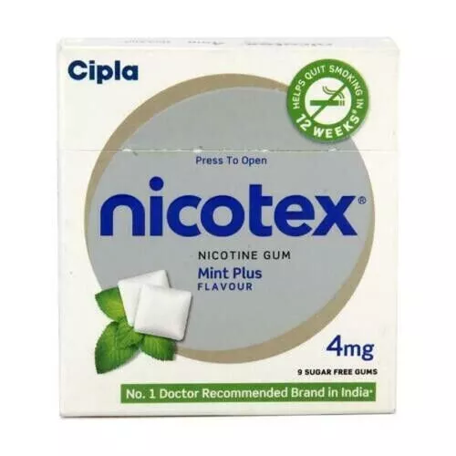 Chicle Cipla Nicotex - 4 mg chicle (153 chicles) como nuevo más dejar de fumar