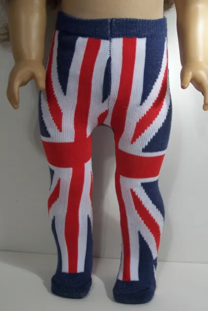 British Flag Tights Red Blue White Doll Clothes For 18 American Girl (Debs*)