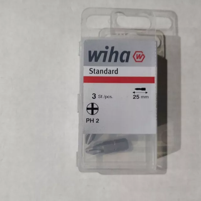 Bits Standard WIHA Phillips PH2 25 mm – 3 Stück /#8 B0AS 7389