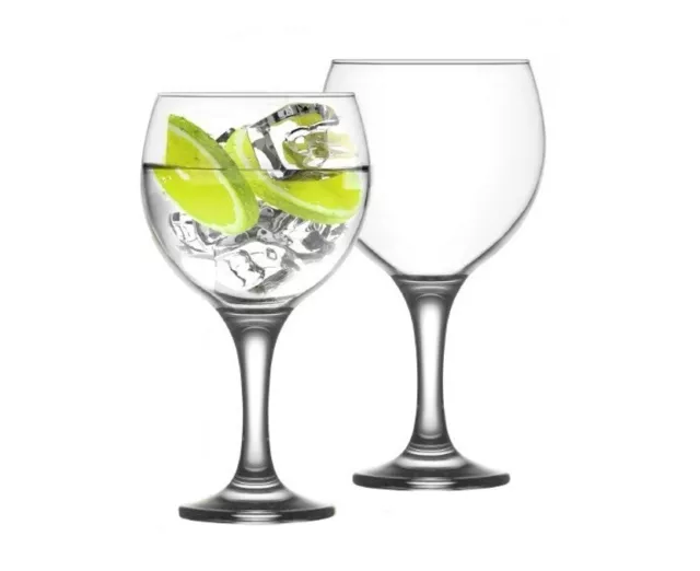 Set Of 2 Gin Balloon Glasses 650ml 65cl Gin Tonic Stemmed Cocktail Glasses Large 3