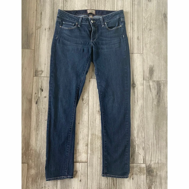 Paige Womens Peg Skinny Dark Wash Jeans Size 27