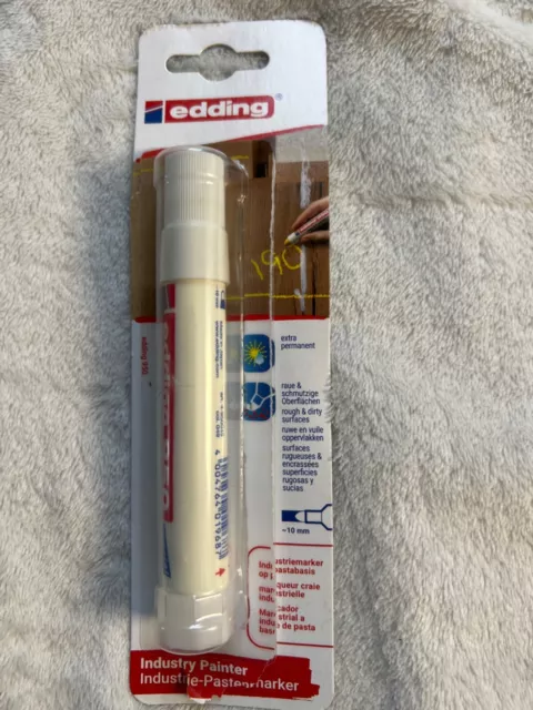 Edding 950 Industriemarker Weiß 10mm im Blister. Permanent industry painter NEU!