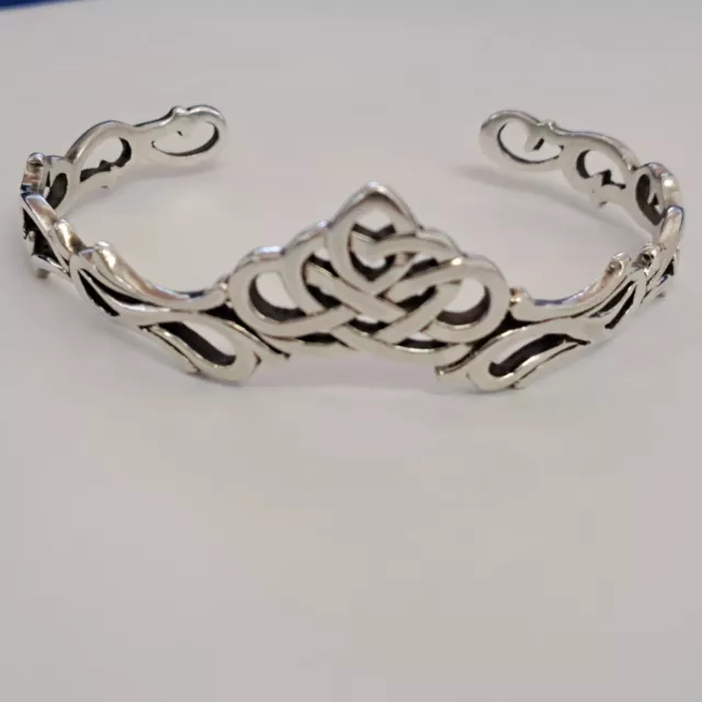 Exquisite Celtic Knot Scandinavian Design Ladies Cuff Bracelet Sz 7.5