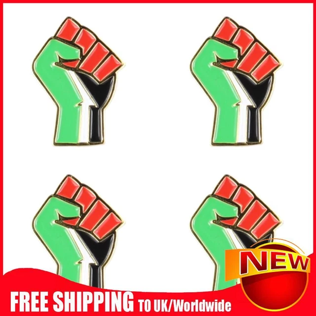 5-Piece Set: Turkey & Palestine Flag Friendship Lapel Pins – White Background Edition (Unisex) main image 0
