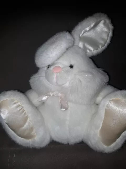 Doudou Peluche Lapin Assis Blanc Gipsy