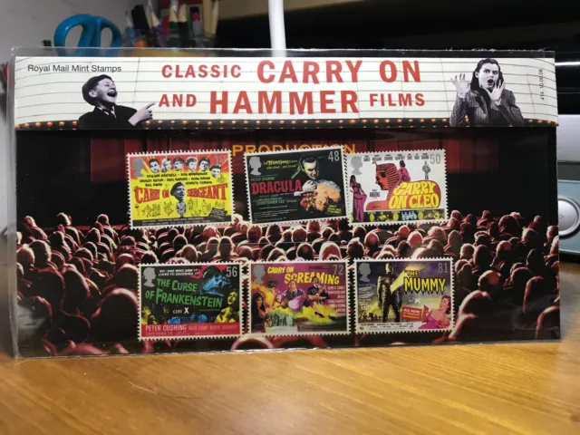 Royal Mail Mint Stamps Presentation Pack 414 CLASSIC CARRY ON AND HAMMER FILM