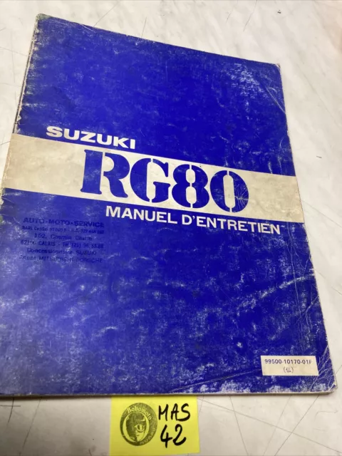 Suzuki RG80 X 1981 RG 80 manuel revue technique moto atelier 80RG