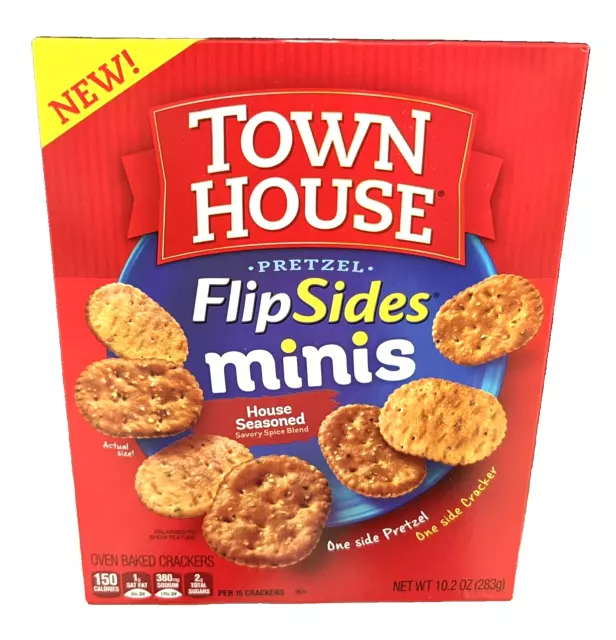 Kellogg's Town House Minis House Seasoned Pretzel Flip Sides Crackers 10.2 oz