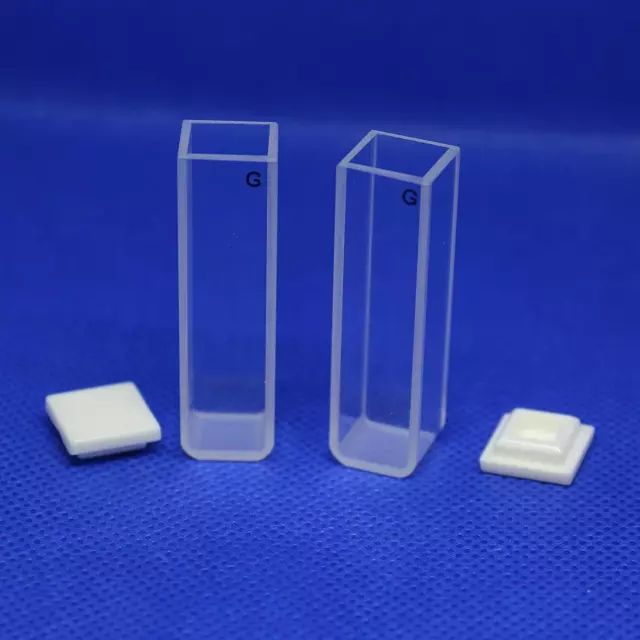 LAB4US Fluorescence Glass Cuvette (2Pcs) Fluorescence Cuvettes for Spectrophotom