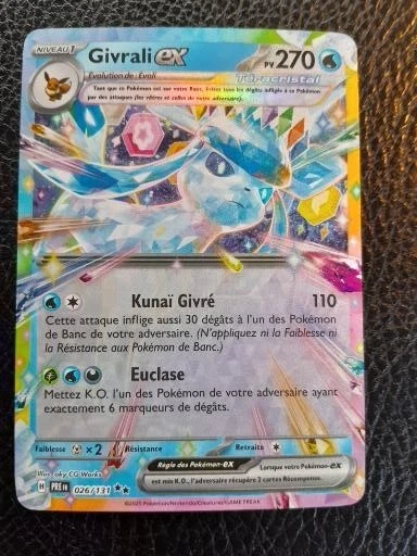 CARTE POKÉMON GIVRALI EX 026/131 - Evolutions Prismatiques EV 8.5 FR